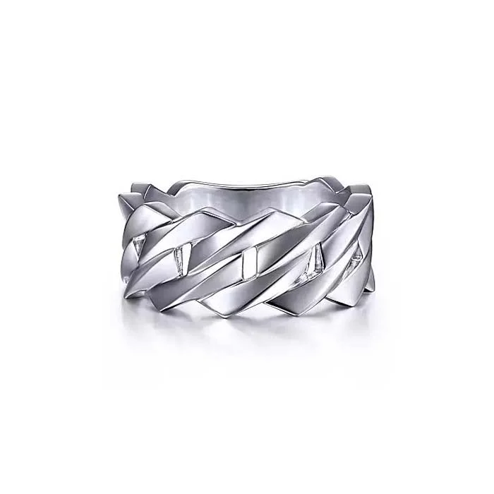 Gabriel & Co. Chain Link "Contemporary Collection" Band in Sterling Silver