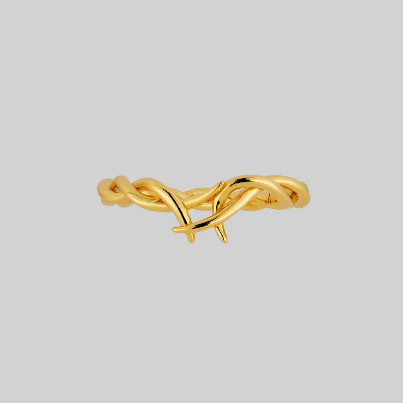 ABANDON. Intertwined Roots Ring - Gold