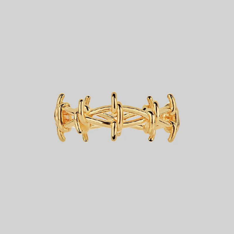 BEYOND. Barbed Wire Ring - Gold