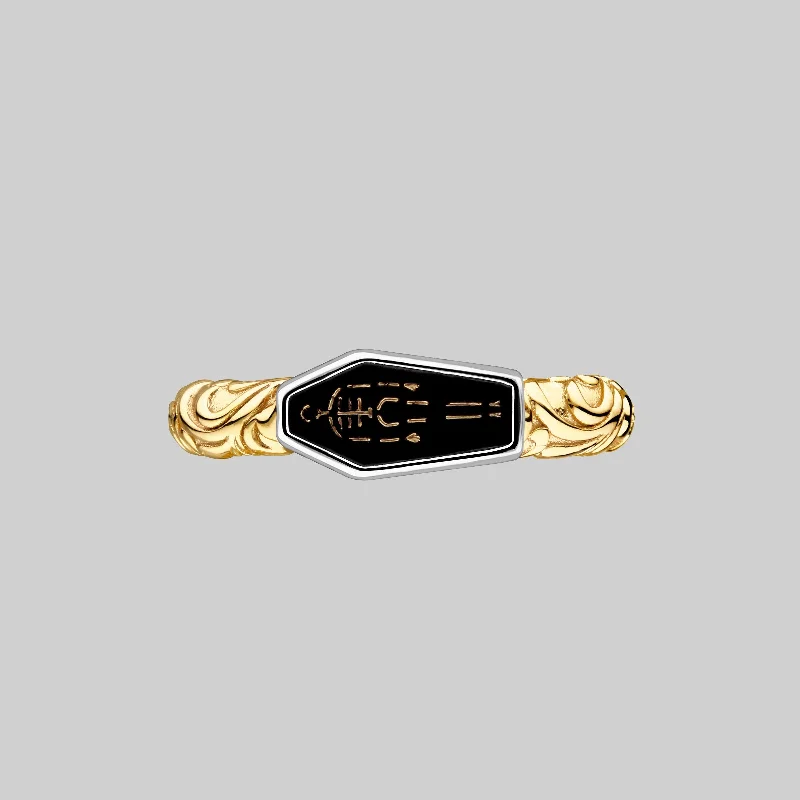 CRYPT. Momento Mori Skeleton Ring - Gold