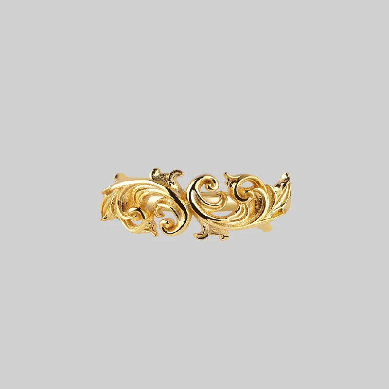 IMPERIAL. Ornate Flourish Ring - Gold