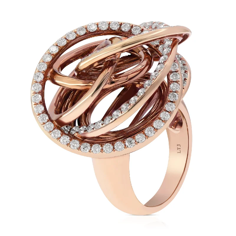 2.40ct Diamond Ring set in 18KT Rose Gold / R00655