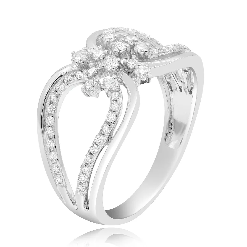 0.42ct Diamond Ring set in 14KT White Gold / R14081