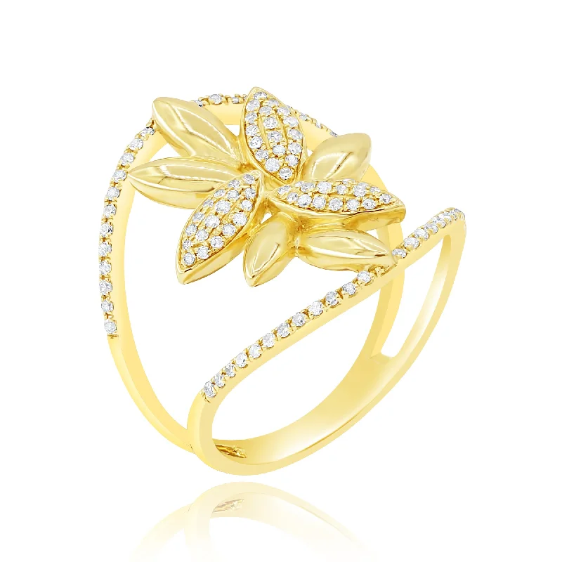 0.37ct Diamond Ring set in 14KT Yellow Gold / R15852B