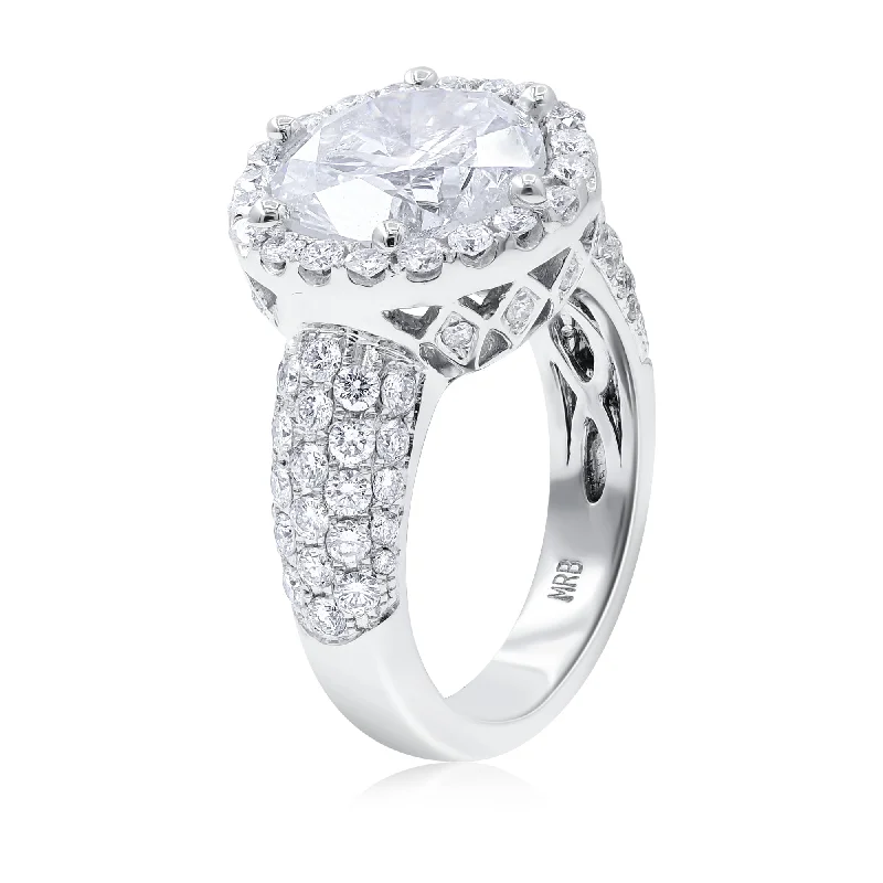 7.07ct Diamond Ring set in 14KT White Gold / R8622D