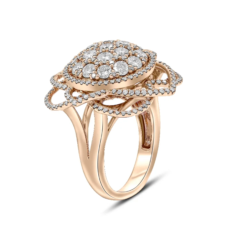 2.75ct Diamond Ring set in 14KT Rose Gold / RB449P