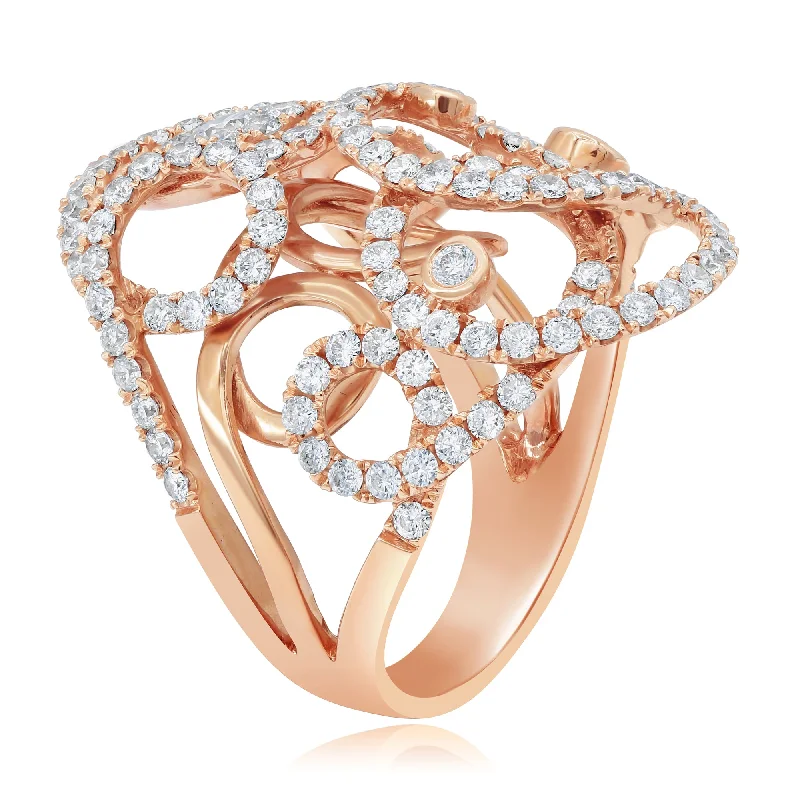 2.40ct Diamond Ring set in 18KT Rose Gold  / RC557