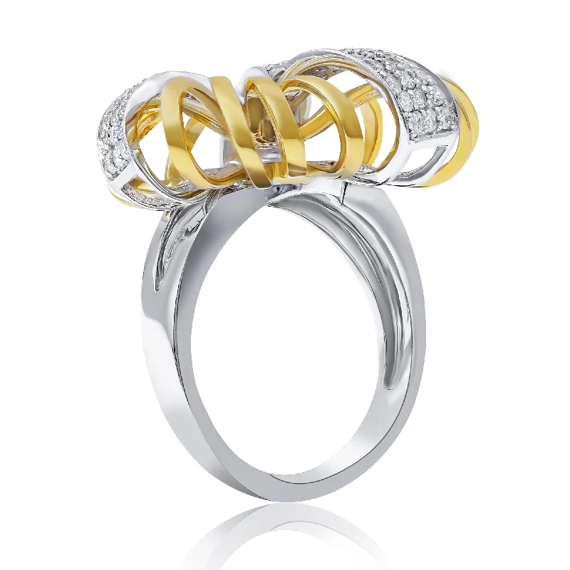 0.70ct Diamond Ring set in 18KT White and Yellow Gold / RJ431