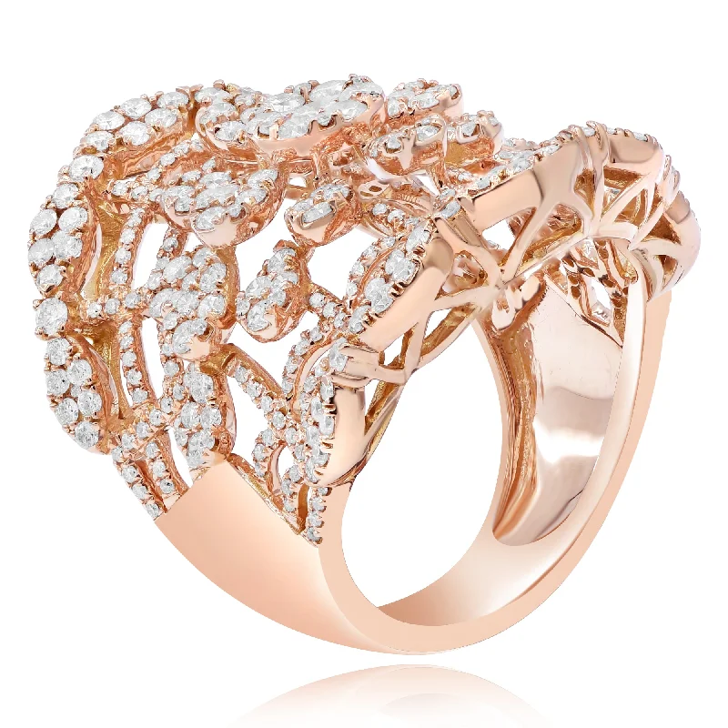 2.49ct Diamond Ring set in 18KT Rose Gold / RM110B