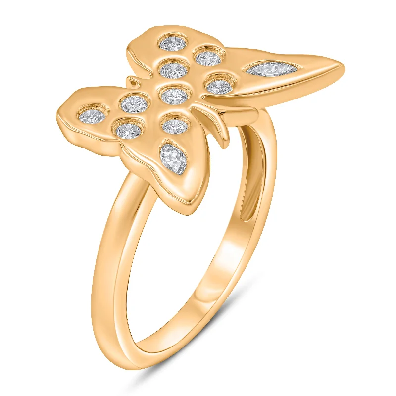 0.38ct Diamond Ring set in 14KT Rose Gold / RM938A3