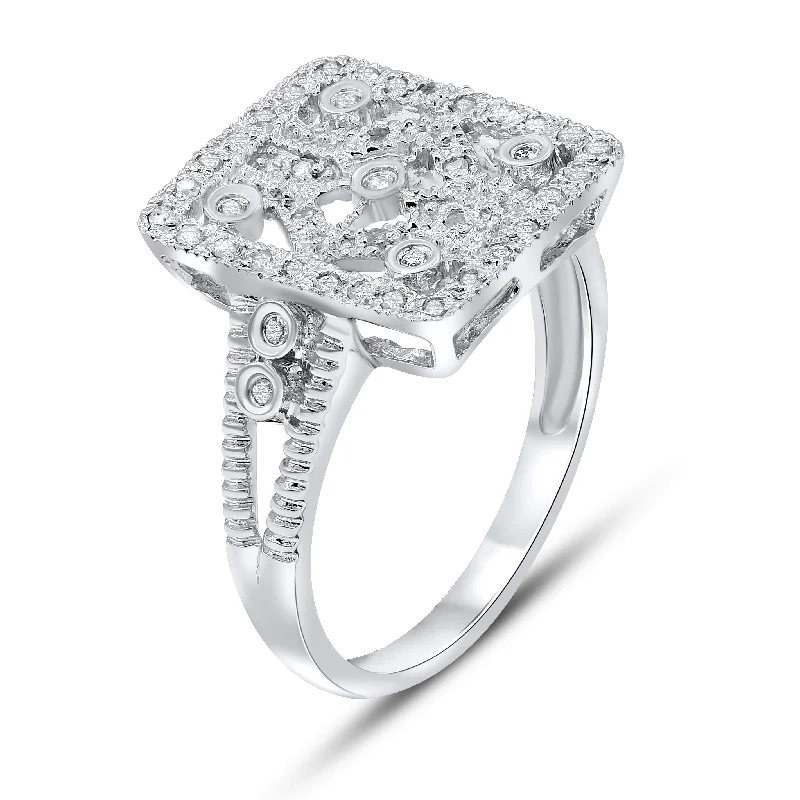 0.18ct Diamond Ring set in 14KT White Gold / RSC8516