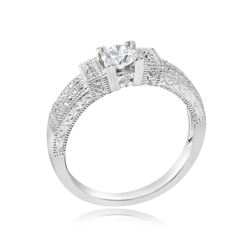 0.52ct Diamond Ring set in 14KT White Gold / S45828D