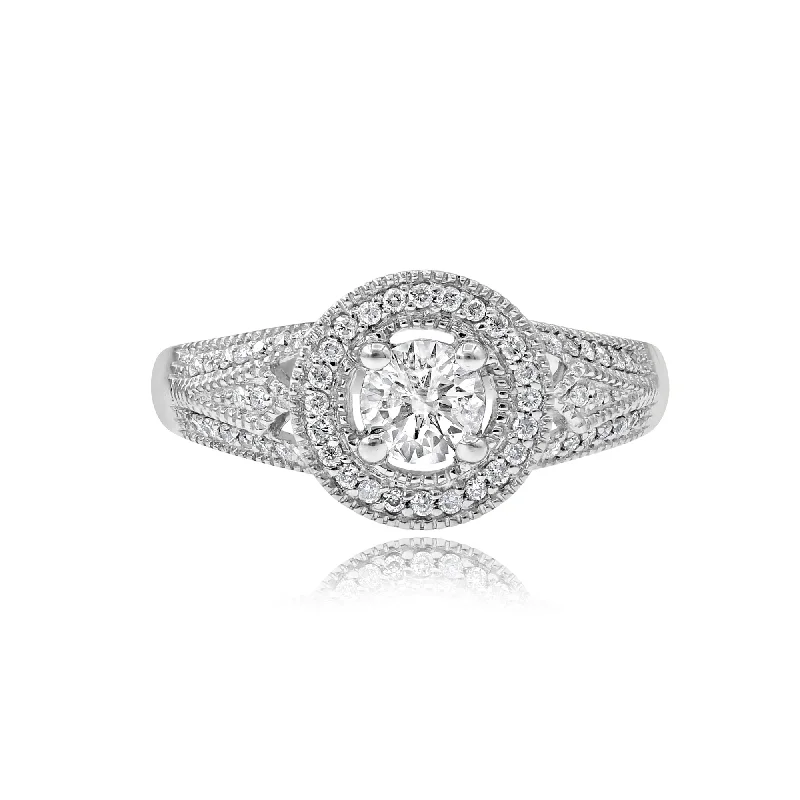 0.62ct Diamond Ring set in 14KT White Gold / S45831D