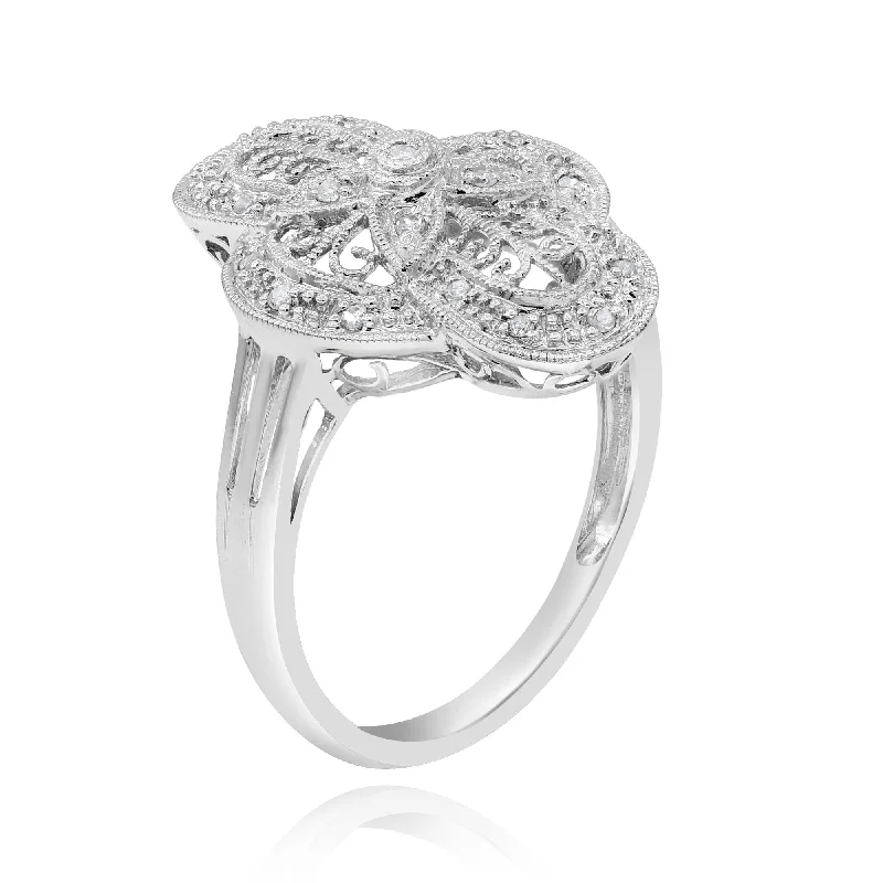 0.13ct Diamond Ring set in 14KT White Gold / SR14366D