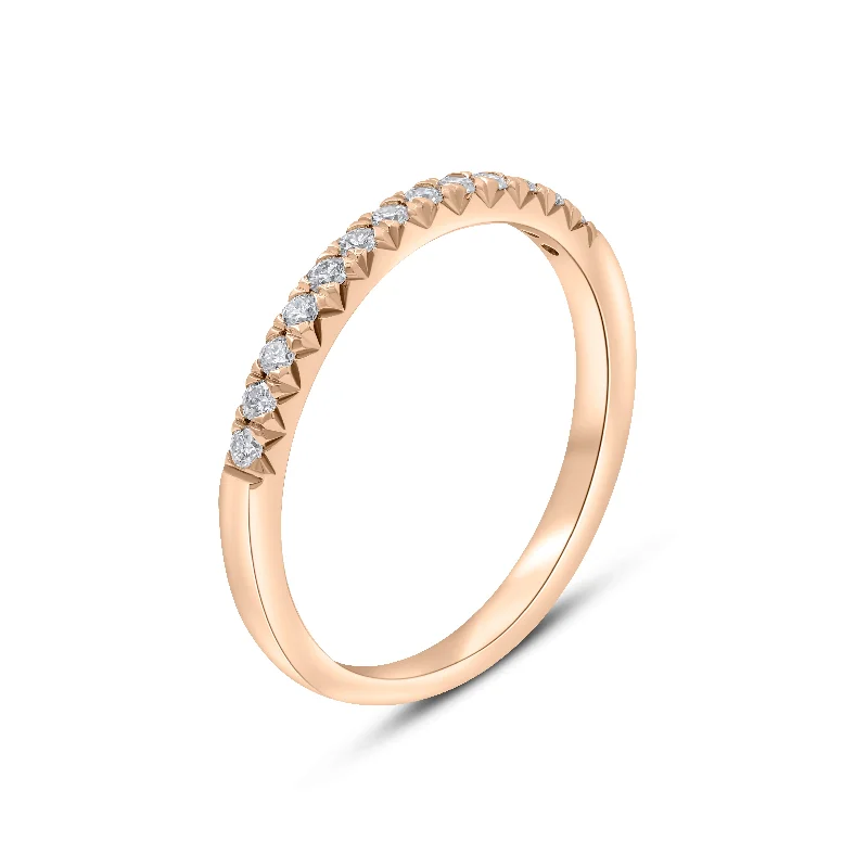 0.19ct Diamond Band Ring set in 14KT Rose Gold / UFOF1111A