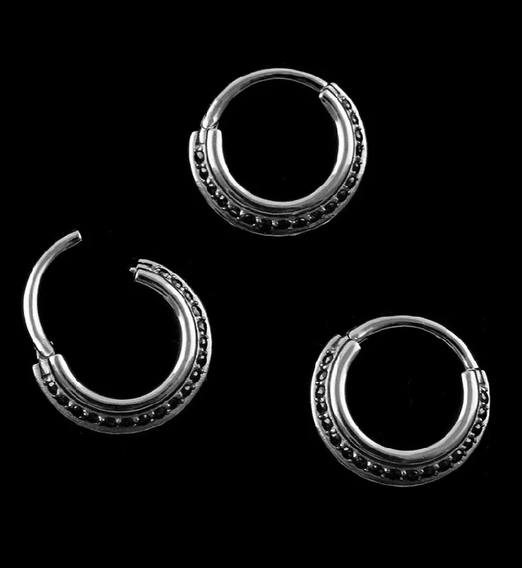 16G Echelon Black CZ Septum Clicker