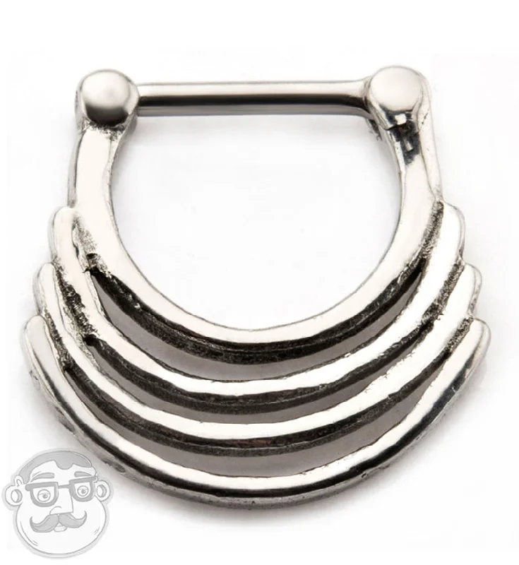 16G Thrice Stainless Steel Septum Clicker