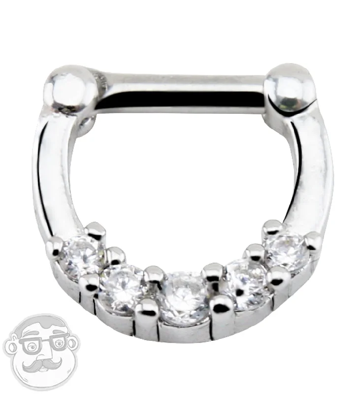 Basic CZ Stainless Steel Septum Clicker