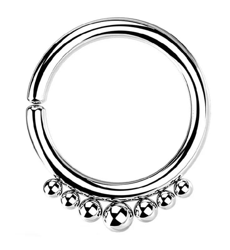 Beaded Annealed Seamless Hoop Ring