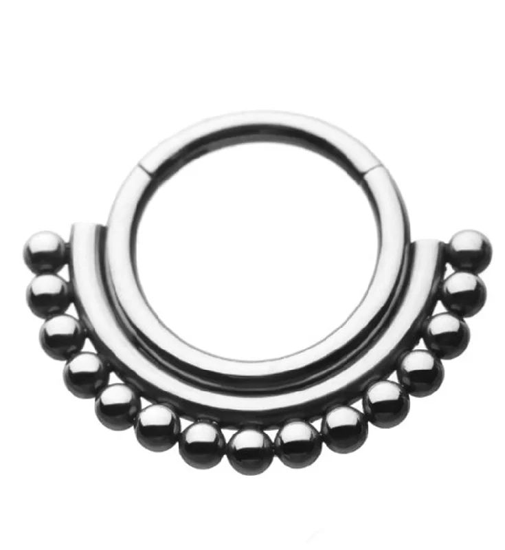 Beaded Overlay Titanium Hinged Segment Ring