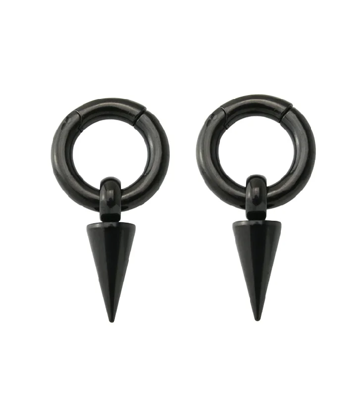 Black PVD Raceme Hinged Ear Weights