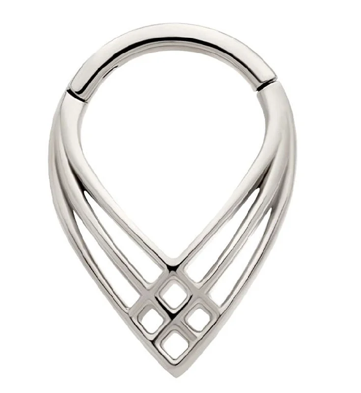 Crosshatch Point Stainless Steel Hinged Segment Ring