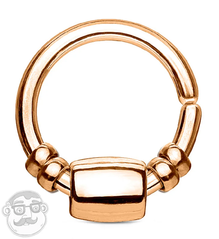 Rose Gold PVD Removable Barrel Annealed Seamless Ring