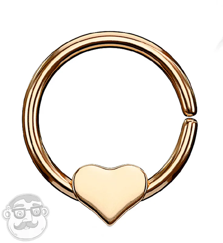 Rose Gold PVD Removable Heart Seamless Ring