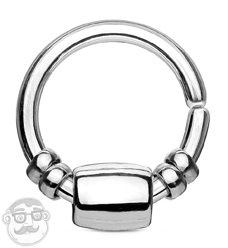 Silver Removable Barrel Annealed Seamless Ring