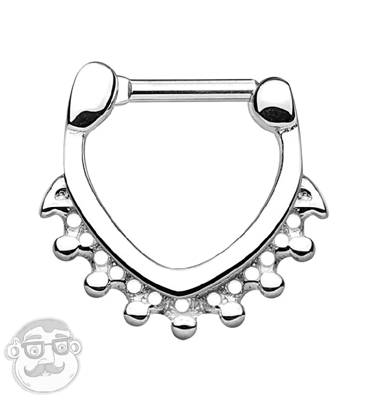 Tryst Beaded Stainless Steel Septum Clicker