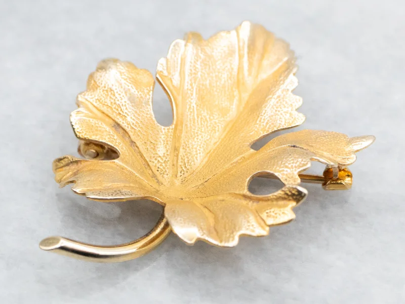 Gold Leaf Brooch